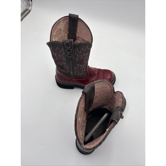 Ariat Boots Womens Size 6 B ProBaby Ostrich Print Red & Grey 16708 - Picture 7 of 9
